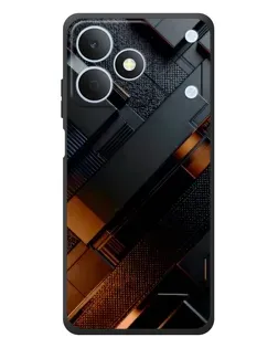 Чехол для Realme Note 80 с картинкой «Черные геометрические блоки»
