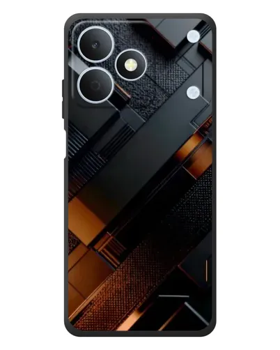 Чехол для Realme Note 80 с картинкой «Черные геометрические блоки»