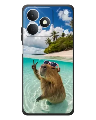 Чехол для Realme Note 80 с картинкой «Капибара на море» Чехол для Realme Note 80 с картинкой «Капибара на море»
