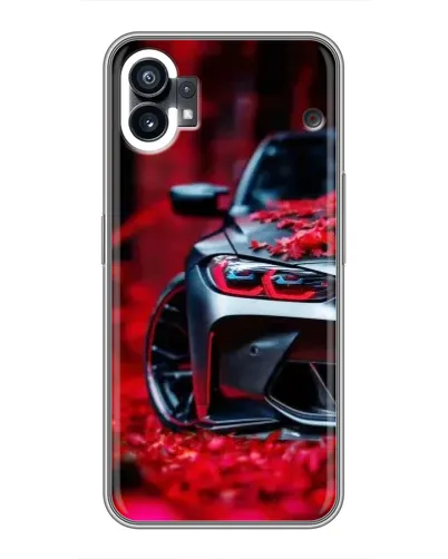 Чехол для Realme P3 Ultra с картинкой «Спортивная BMW и цветы»