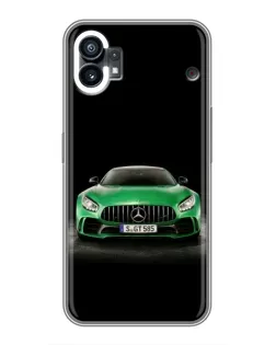 Чехол для Realme P3 Ultra с картинкой «Mercedes — неоновый лого»