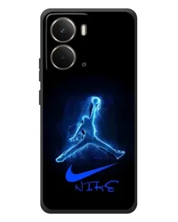 Чехол для RealMe P3 с картинкой «Jordan Neon Blue»