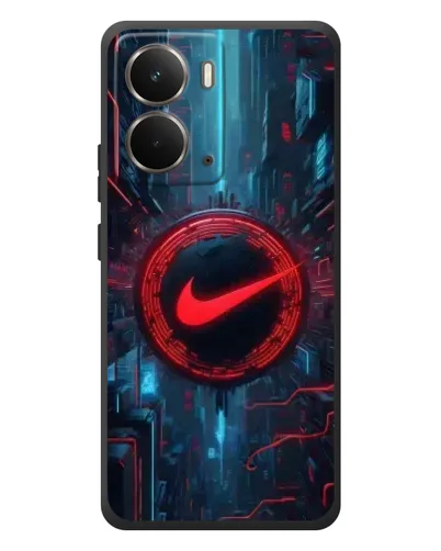 Чехол для RealMe P3 с картинкой «Техногенный стиль Nike»