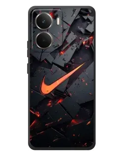 Чехол для RealMe P3 с картинкой «Nike — эффект разломов»