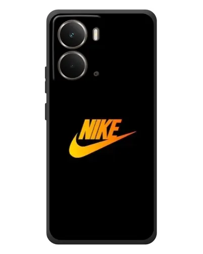 Чехол для RealMe P3 с картинкой «Золотой логотип Nike»