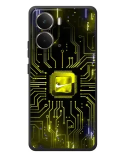 Чехол для RealMe P3 с картинкой «Nike — золотая искра»