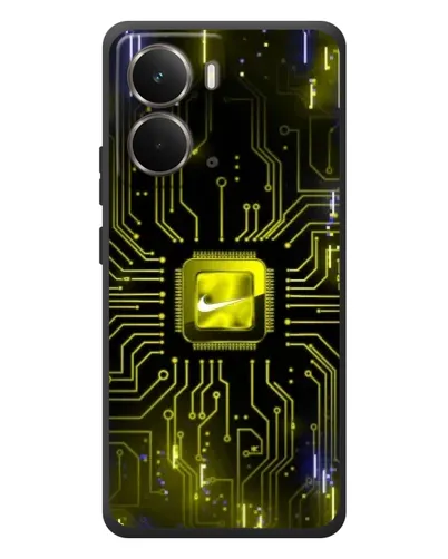 Чехол для RealMe P3 с картинкой «Nike — золотая искра»
