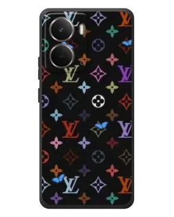 Чехол для RealMe P3 с картинкой «Цветная монограмма LV»