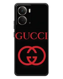 Чехол для RealMe P3 с картинкой «Gucci — красный логотип»
