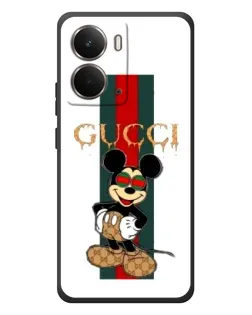 Чехол для RealMe P3 с картинкой «Микки Маус Gucci — полосы»