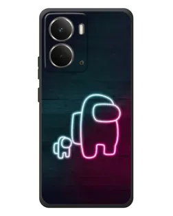 Чехол для RealMe P3 с картинкой «Among Us неон-арт»