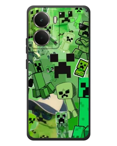 Чехол для RealMe P3 с картинкой «Криперы Minecraft»