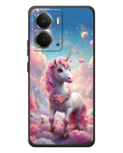 Чехол для RealMe P3 с картинкой «Единорог среди облаков»