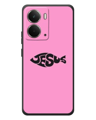 Чехол для RealMe P3 с картинкой «Розовый символ  Jesus»