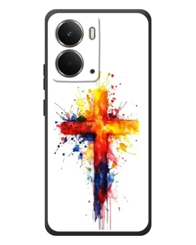Чехол для RealMe P3 с картинкой «Акварельный крест»