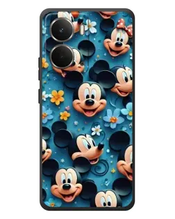 Чехол для RealMe P3 с картинкой «Паттерн Микки и Минни»