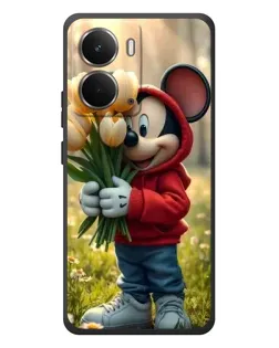 Чехол для RealMe P3 с картинкой «Микки с тюльпанами»