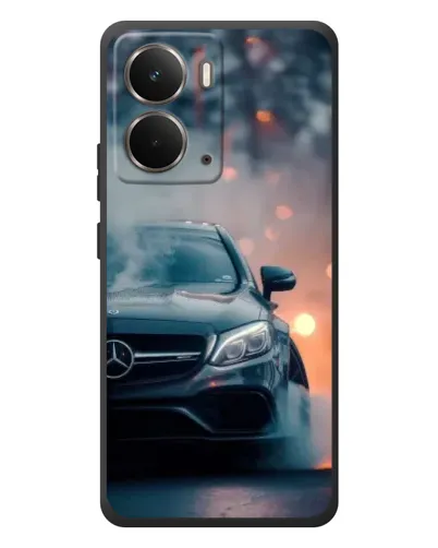 Чехол для RealMe P3 с картинкой «Mercedes — ночной город»