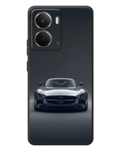 Чехол для RealMe P3 с картинкой «Mercedes на черном»