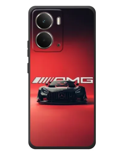 Чехол для RealMe P3 с картинкой «Mercedes AMG — красная линия»