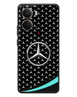 Чехол для RealMe P3 с картинкой «Mercedes — бирюзовый акцент»