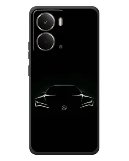 Чехол для RealMe P3 с картинкой «Mercedes — силуэт авто»