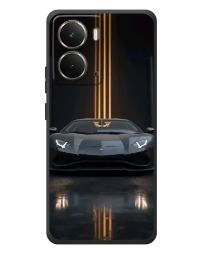Чохол для RealMe P3 з картинкою «Lamborghini золоті лінії»