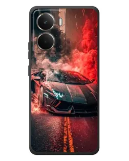 Чохол для RealMe P3 з картинкою «Lamborghini червоний дим»