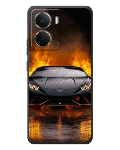 Чохол для RealMe P3 з картинкою «Lamborghini у вогні»