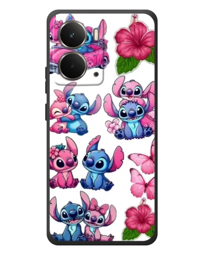 Чехол для RealMe P3 с картинкой «Стикеры Stitch и Angel»
