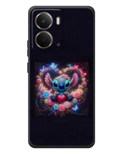 Чехол для RealMe P3 с картинкой «Stitch в цветах»