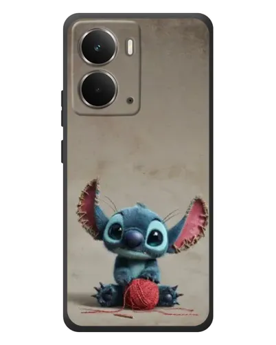 Чехол для RealMe P3 с картинкой «Стич на коричневом фоне»