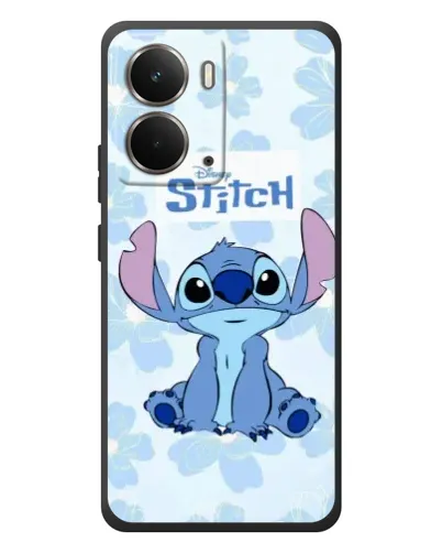 Чехол для RealMe P3 с картинкой «Stitch среди цветов»