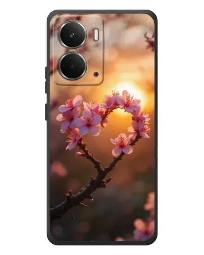 Чохол для RealMe P3 з картинкою «Рожевий цвіт сердечко на тлі заходу» Чохол для RealMe P3 з картинкою «Рожевий цвіт сердечко на тлі заходу»