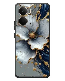 Чохол для RealMe P3 з картинкою «Біла квітка та золотий флюїд»