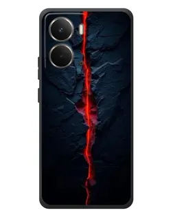 Чехол для RealMe P3 с картинкой «Kрасная лавовая трещина»