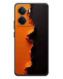 Чехол для RealMe P3 с картинкой «Оранжевый разлом»