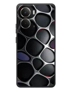 Чехол для RealMe P3 с картинкой «Объемная темная решетка»