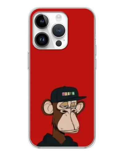 Чехол для Realme P4 с картинкой «Bored Ape — красный фон»