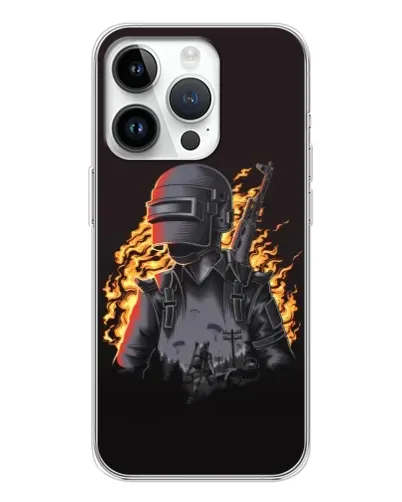 Чохол для Realme P4 з картинкою «PUBG — вогняний силует» Чохол для Realme P4 з картинкою «PUBG — вогняний силует»