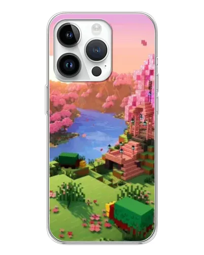 Чехол для Realme P4 с картинкой «Розовое дерево Minecraft»