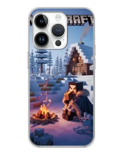 Чехол для Realme P4 с картинкой «Зимний Minecraft»