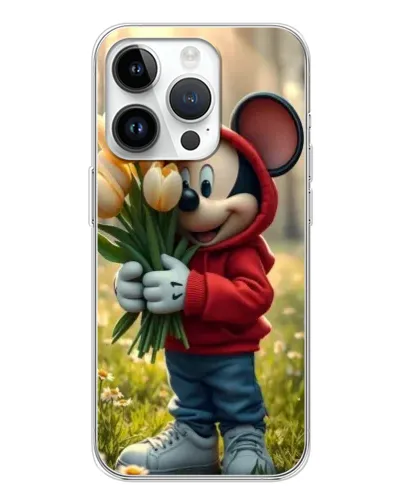 Чехол для Realme P4 с картинкой «Микки с тюльпанами»