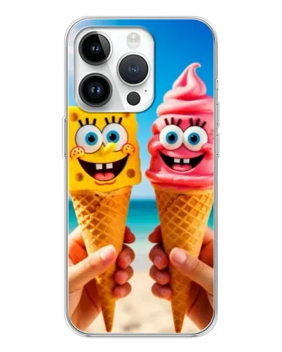 Чехол для Realme P4 с картинкой «Спанч Боб мороженое»