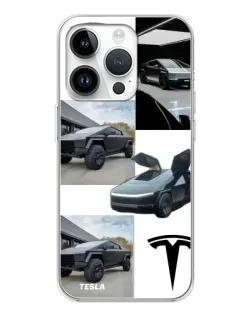 Чохол для Realme P4 з картинкою «Колаж Cybertruck Tesla»