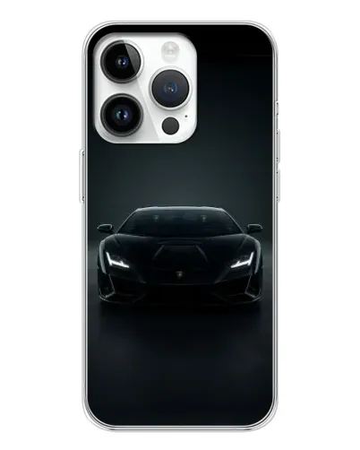 Чохол для Realme P4 з картинкою «Чорний Lamborghini Aventador»