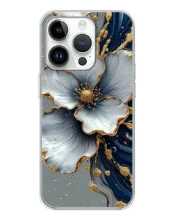 Чохол для Realme P4 з картинкою «Біла квітка та золотий флюїд»