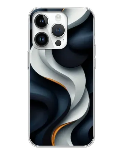 Чехол для Realme P4 с картинкой «Объемные черно-белые ленты» Чехол для Realme P4 с картинкой «Объемные черно-белые ленты»