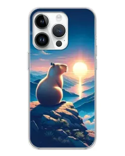 Чохол для Realme P4 з картинкою «Захід сонця з капібарою»