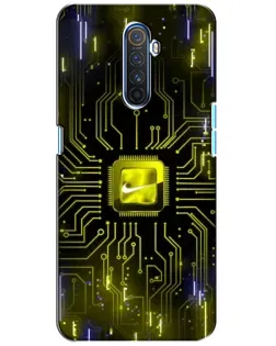 Чехол для Realme X2 Pro с картинкой «Nike — золотая искра»